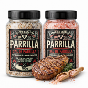 Kit 2 Potes Sal Parrilla Empório Canastra 450g Cada